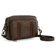 thumbnail image 6 of Wrangler Crossbody Bag for Women Vegan Leather Western Shoulder Purse Small Multi Pocket Crossbody Wallet Purse Crossover Bags with Adjustable Strap, Coffee, 6 of 6