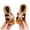 Brown, variant on 9M-8Y Girls Flower Cute Sandals Square Open Toe Slip on Flats Toddler Little Kid Dress Slides Summer Beach Casual Shoes Black