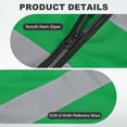 thumbnail image 3 of Uxcell High Visibility Reflective Safety Vest, Class 2 Construction Work Vest Smooth Zipper Front for Construction Safety Use Grass Green, 3 of 7
