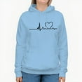 thumbnail image 4 of Women's  ECG Pattern Design 330 Gram Hoodie Kangaroo Pouch, 4 of 10