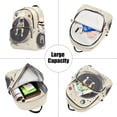thumbnail image 5 of FORMRS Mini Backpack Purse for Women Quilted Travel Daypack Casual Shoulder Bag, Beige Astronaut Space, 5 of 7