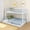 Textured White, variant on Now Furniture Low Bunk Bed for Kids, Twin over Full, Engineered Wood, Embossed Natural