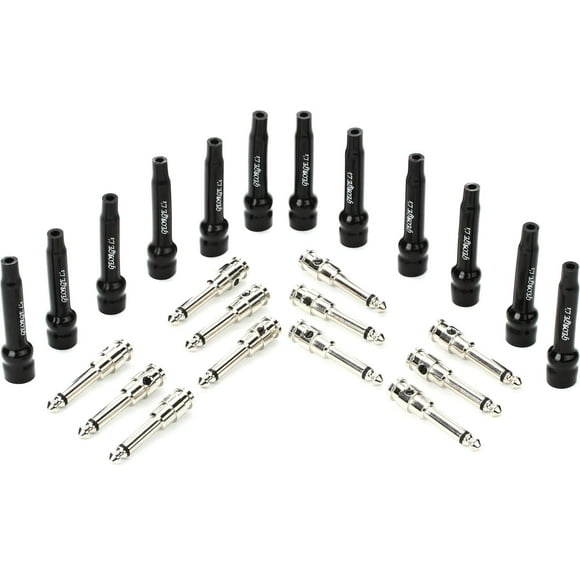 George Ls .155 Guitar Connector - Nickel, Straight 12-Pack