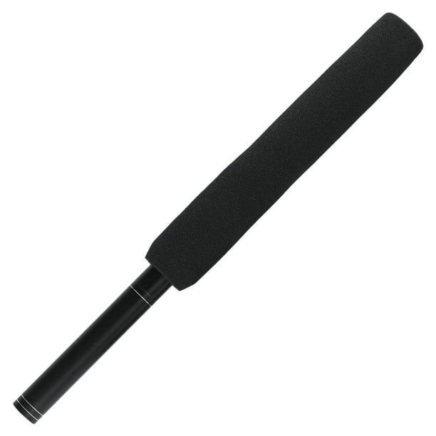 Micrófono de entrevista clásico, accesorio de micrófono falso, juguete de mano negro 36cm