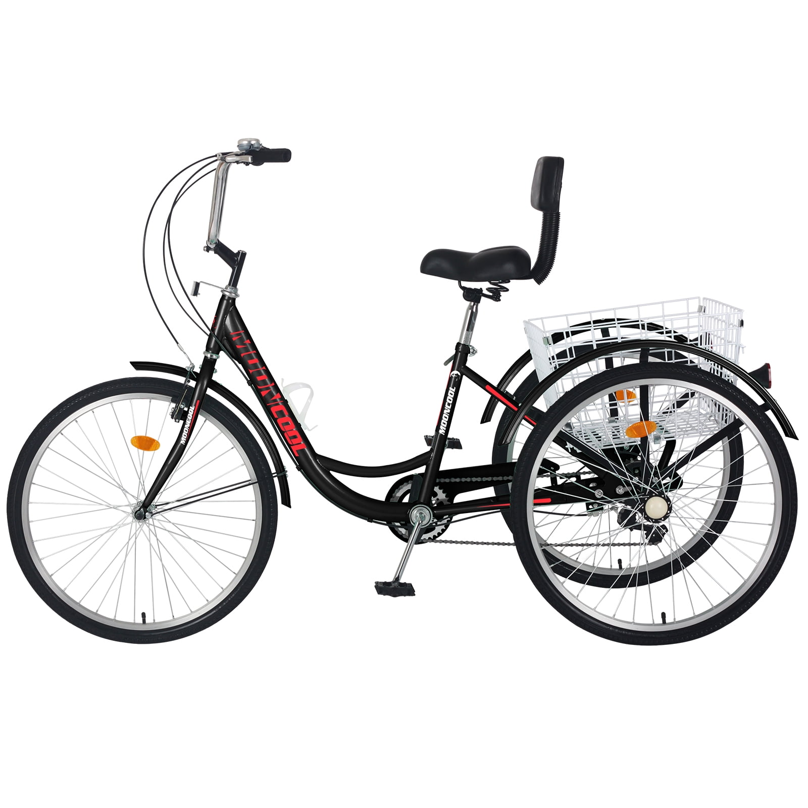 Docred Adult Tricycle 7speed Three Wheel Bike 24inch Seat Adjustable