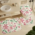 thumbnail image 4 of Bathroom Shower Curtain 4 Piece Sets, Pink Abstract Flower with 72" X 72" Waterproof Shower Curtain Non-Slip Rug Toilet Lid Cover Bath Mat and 12 Hooks for Bathroom Decor Set, 4 of 8