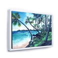 thumbnail image 3 of Designart 'Tropical Beach In Summer Paradise With Palm Trees' Nautical & Coastal Framed Canvas Wall Art Print, 3 of 5