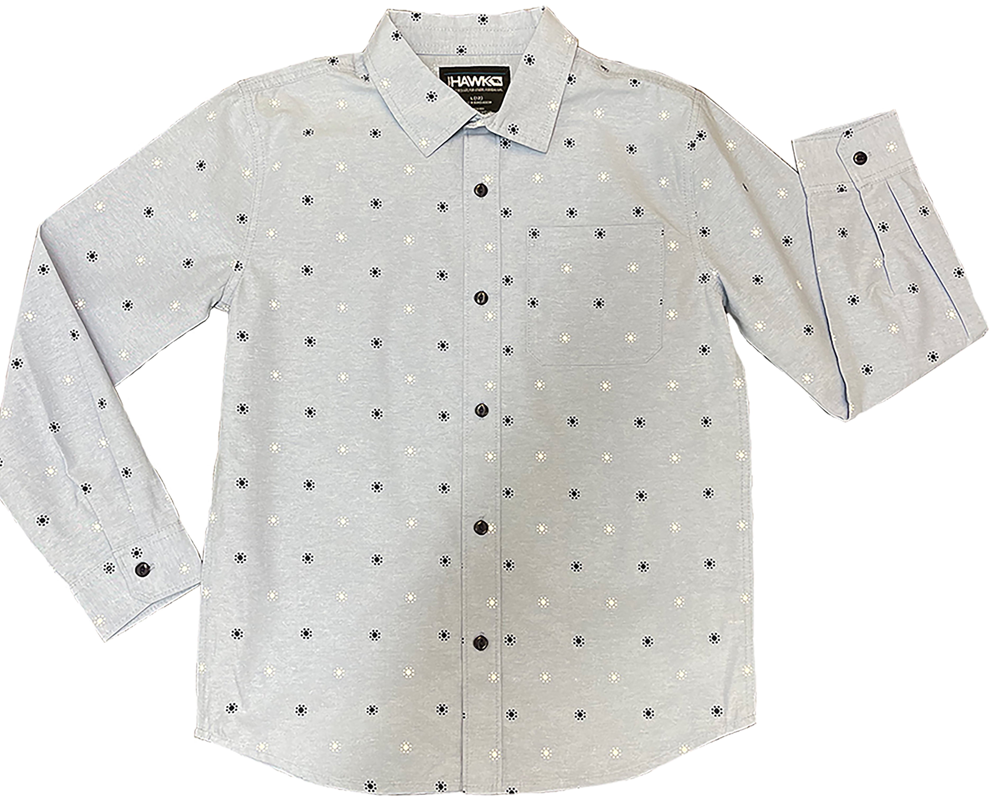 Tony Hawk Boys Printed Long Sleeve Button Down Shirt and Jogger Pant 2 Piece Outfit Set, Sizes 4-12