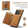 thumbnail image 5 of SaniMore Case for Oneplus 12 6.1" 2023, PU Leather Case Soft TPU Inner Detachable Magnetic Folding Wallet Card Slots Kickstand Anti-drop Shockproof 360°Protection Case for Galaxy S24, Brown, 5 of 9