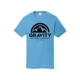 thumbnail image 1 of Gravity Outdoor Co. T-Shirt de Performance pour Jeunes - Logo Noir - Aqua - Petit, 1 of 2