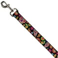 thumbnail image 2 of Thaneeya McArdle Pet Leash, Dog Leash, Bobo Sugar Skull Paisley Black Multi Color, 6 Feet Long 0.5 Inch Wide, 2 of 4