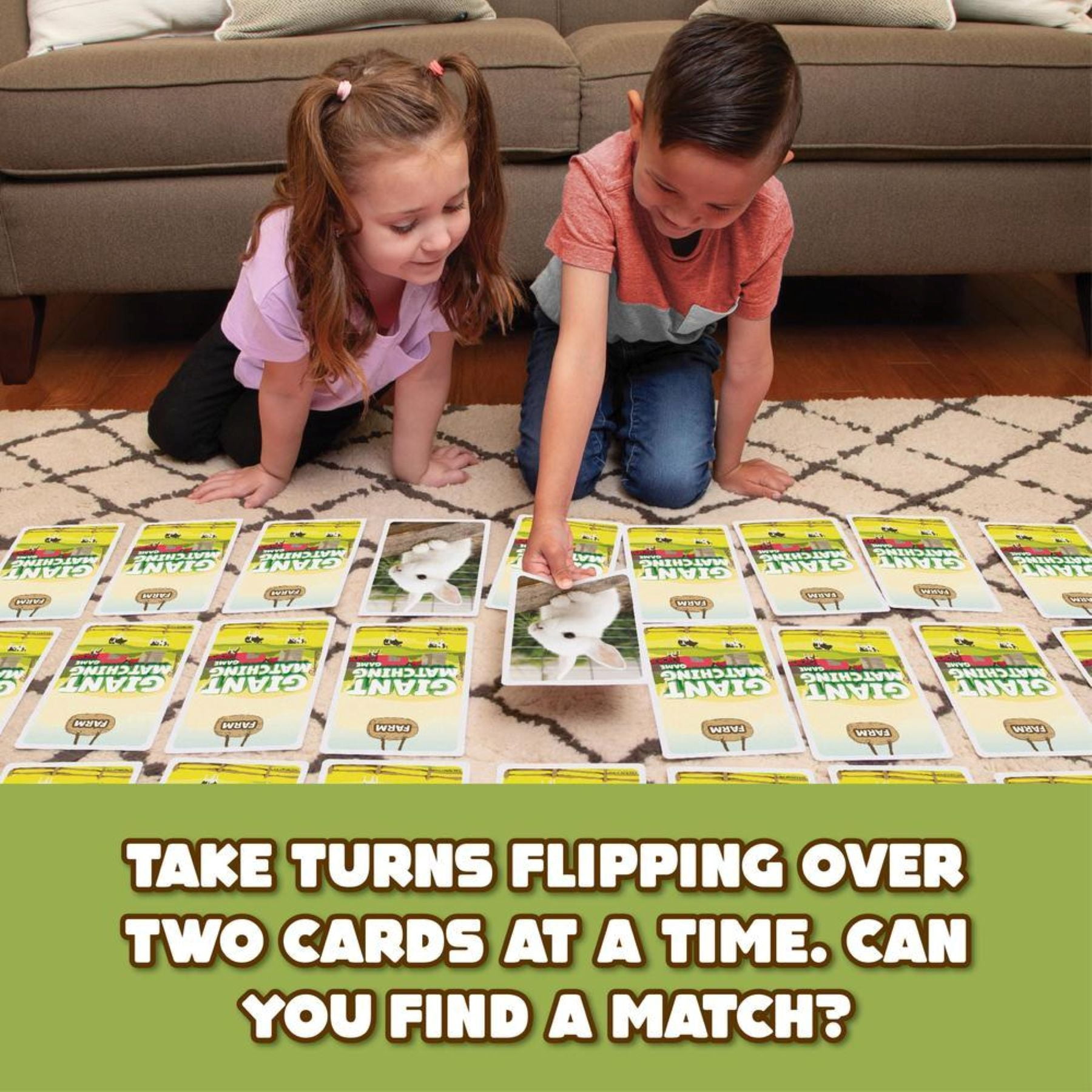Farm Animals Giant Matching Game, Children Ages 3 and Up by PlayMonster