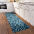 thumbnail image 2 of Addison Rugs Indoor/ Outdoor Addison Yuma Foliage Motif Washable Area Rug 2'3" x 7'6" - Blue, 2 of 8