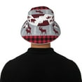 thumbnail image 5 of Honeii Buffalo Plaid Forest for Unisex Bucket Hat Waterproof Rain Hat Reversible Shiny Rave Bucket Hat for Concert Festival Boonie Cap, 5 of 6