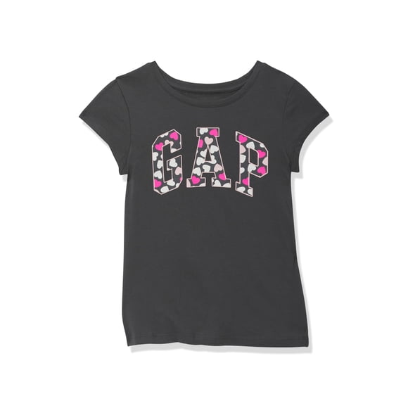 Camiseta para Niñas GAP Manga Corta con Logo Negra Talla M