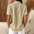thumbnail image 6 of Women's Casual Loose Plain V-Neck Pullover Top for Everyday Wear, 6 of 7