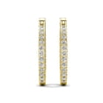 thumbnail image 6 of Cate & Chloe Margot 18k Yellow Gold Plated 24mm Hoop Earrings with Simulated Diamonds Gift for Women, 6 of 9