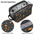 thumbnail image 4 of Toiletries Bag,DarkBlue Dinosaurs Pattern Mens Womens Toiletry Bag Bathroom Bag,Waterproof Toiletry Travel Bag Dopp Kit Shaving Bag 11x6.3x5.1 Inch, 4 of 5