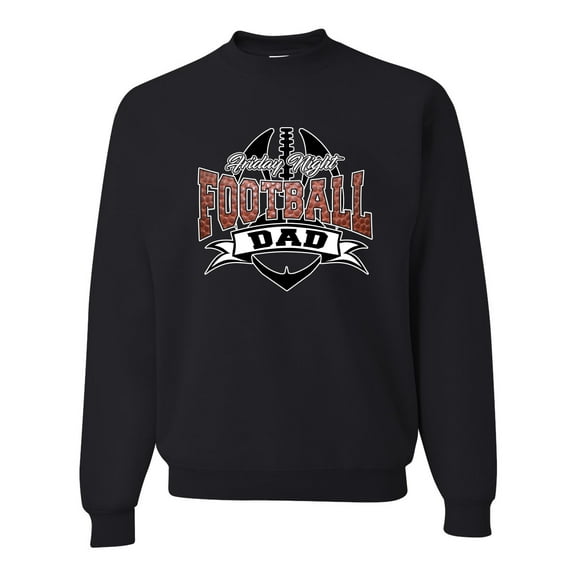 Wild Bobby, Friday Night Football Dad, Sports, Unisex Crewneck Graphic Sweatshirt, Black, Small