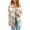 Beige, variant on Lovskoo Women's Plaid Shacket Jacket Flannel Long Sleeve Button Down Shirts Coats with Side Pockets Khaki