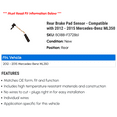 thumbnail image 2 of Rear Brake Pad Sensor - Compatible with 2012 - 2015 Mercedes-Benz ML350 2013 2014, 2 of 2