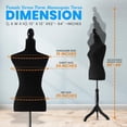 thumbnail image 2 of Maniquí Femenino Torso Busto de Espuma con Base Trípode de Madera SereneLife, Ajustable de 132 a 163 cm, Ideal para Costura, Sastrería, Exhibición de Ropa y Joyería, Diseño Ligero y Resistente, 2 of 7