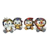 Sonic the Hedgehog 7 Inch Sonic, Shadow, Knuckles and Tails Stuffed Plush Toy Set of 4