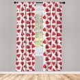 thumbnail image 4 of Ambesonne Melon Window Curtains, Realistic Drawn Slices, Each 28" W x 84" L, Dark Coral Charcoal Grey, 4 of 4