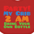 thumbnail image 4 of Inktastic Party at My Crib Boys or Girls Baby Bib, 4 of 4