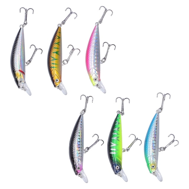 Cebo De Pesca, Equipo De Pesca, Señuelos De Pesca, Cebo Duro Con Doble Gancho Para Mensaje De Río, Lago, Agua Salada