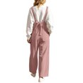 thumbnail image 5 of Taqqpue Women's Corduroy Overalls Wide Leg Oversize Jumpsuit Adjustable Straps Loose Casual Long Pants with Pockets Vintage Streetwear Fashion Outfit for Women Size S-XXXL, 5 of 8