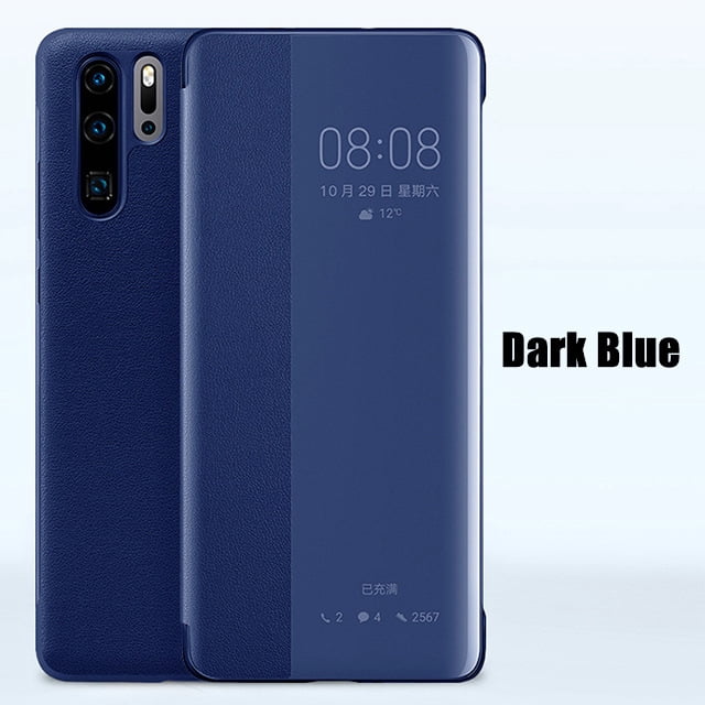 Para Huawei Huawei P30pro Flip Window Mate20 PRO Smart Sleeping Phone Cover oso de fresa Hogar