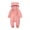 Pink, variant on Splozh Toddler Winter Coat Fleece Zip up Fashion Newborn Baby Girl Boy Jacket Fleece Hooded Footed Coat Outerwear Romper Jumpsuit,Beige,6-9 Months