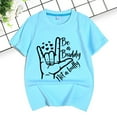thumbnail image 2 of LUOGENLI Girls Tops 5T Girls Soft Short Sleeve Crew Neck T Shirts 6 Color Printed T Shirt Cute Tops for Girls 12-14 Summer Tops for Girls 12-14 5-6 Years, 2 of 5