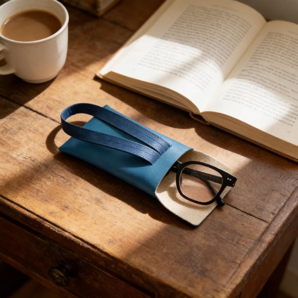 Bolsa organizadora para gafas de sol con cuerda para colgar en el bolso o mochila – Estuche de viaje para gafas, neceser multiusos para cosméticos y lápices, estuche pequeño y compacto para guardar