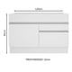 thumbnail image 3 of Alacena Madesa Glamy 120 cm 1 Puerta 2 Cajones Sin Encimera y Tarja Blanco G24123GL, 3 of 7