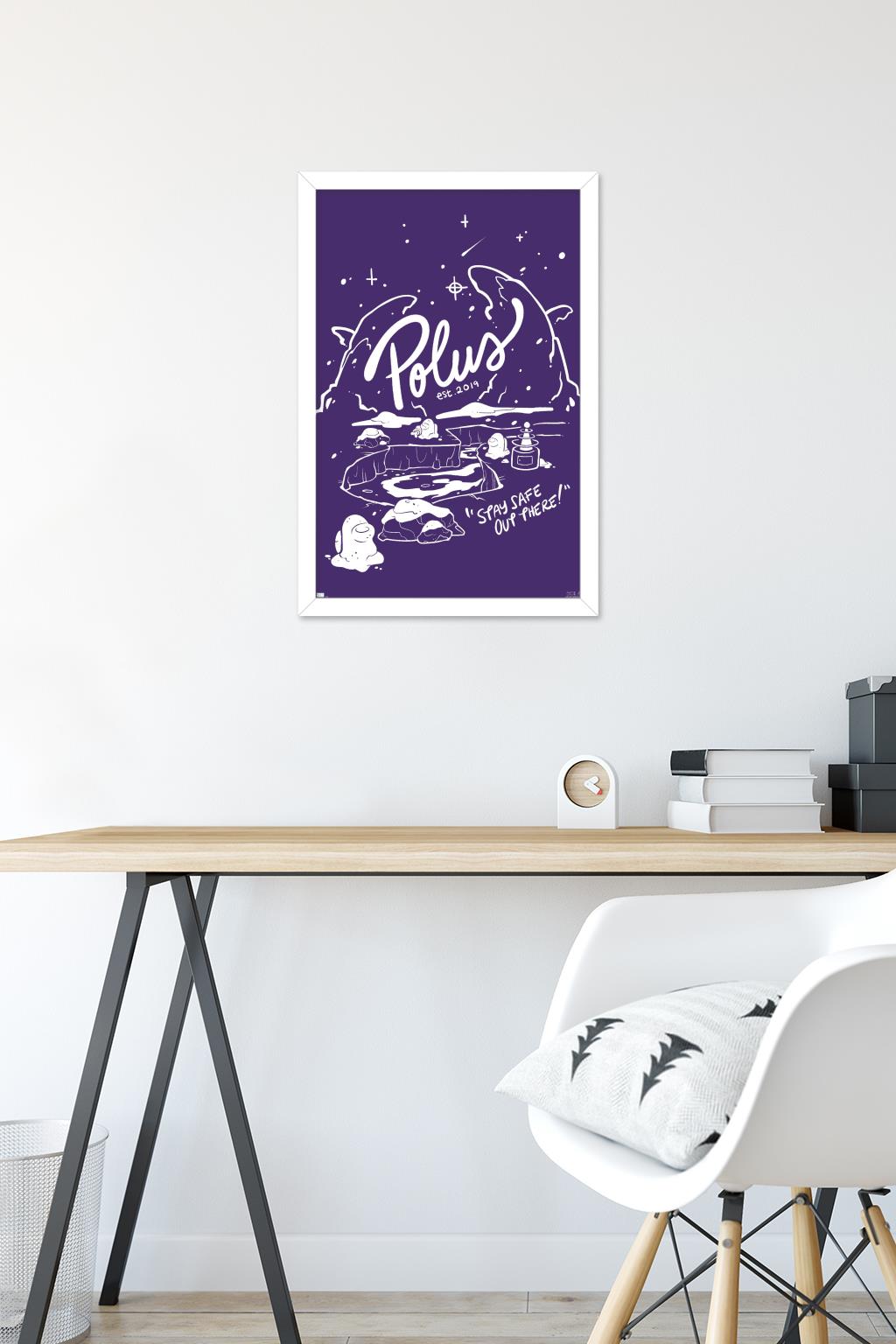 Among Us - Stay Safe Out There Wall Poster, 14.725" x 22.375" Framed