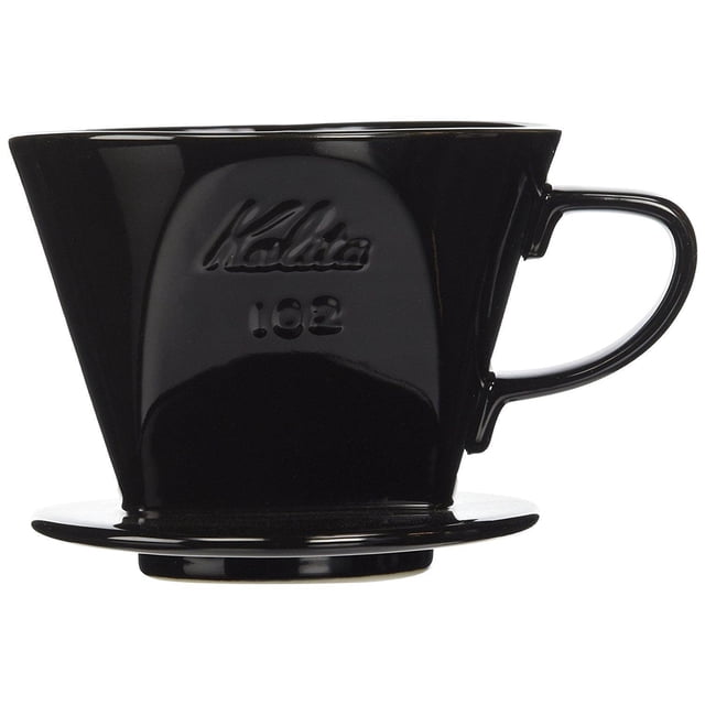 Kalita Dripper de café de cerámica (negro) para 2-4 tazas (#02005)
