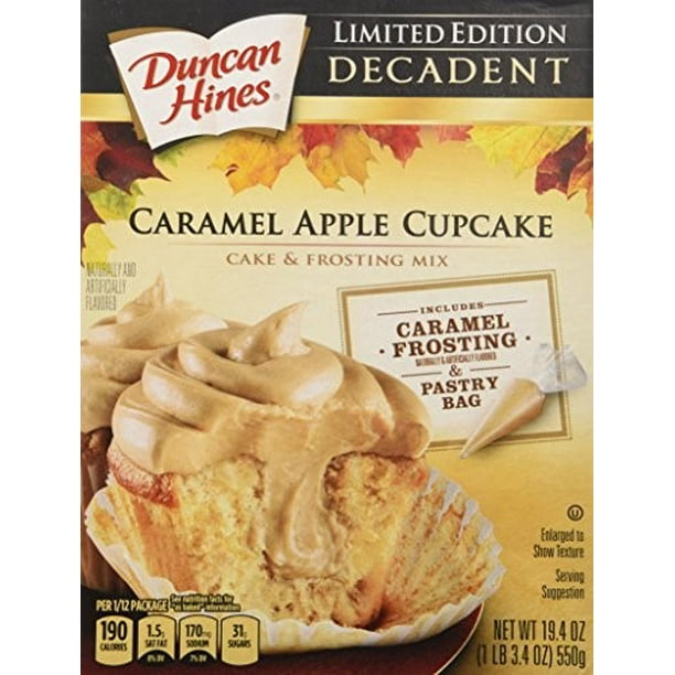 Duncan Hines Decadent Caramel Apple Cupcake Cake & Frosting Mix 19.4 Oz ...
