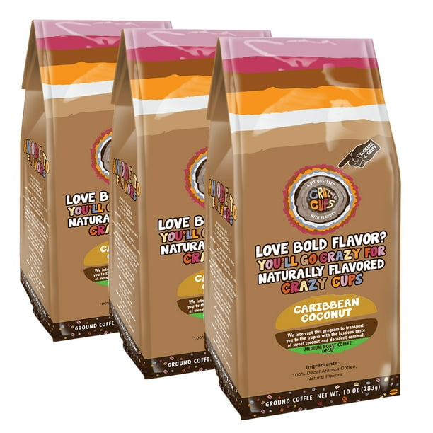 Crazy Cups Flavored Ground Coffee in 10 oz Bag (Decaf