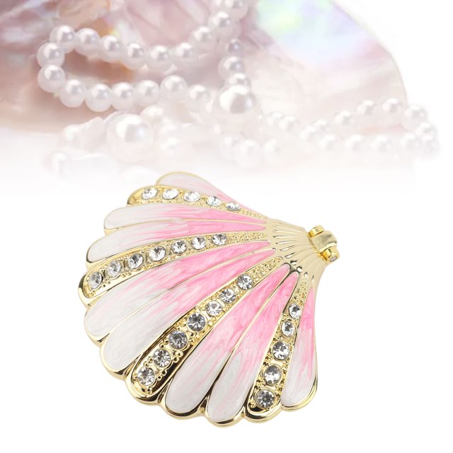 Shell Trinket Box Metal Seashell Figurine Jewelry Display Holder for Earrings Ring Necklace