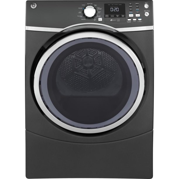GE Diamond Gray GFD45ESPMDG 27"" Front Load Electric Dryer with 7.5 cu