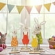 thumbnail image 5 of Decoración de mesa de conejito de Pascua, figuritas de conejo de madera bonitas, adorno para el jardín del hogar, 5 of 7