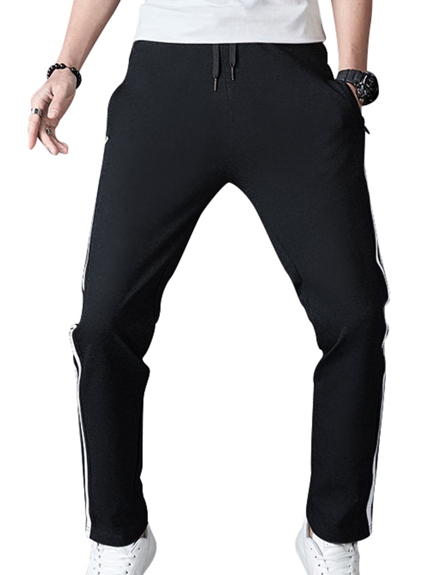 2020 New Men Joggers Male Sweatpants Zipper Pocket Trousers Casual Pants Gym