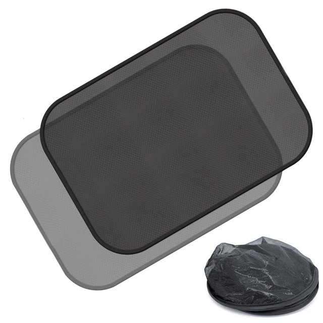 Car Window Sun Shades, Easy to Store Sun Protection For Cars, Breathable Fabric 14inch X 17inch For Rear Side Window Universal Fit, Blocks Harmful UV Rays Sun Glare Heat, 2 Pcs