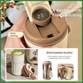 thumbnail image 5 of Travel Coffee Mug, Smart Sensing Intelligent Display, 14 Oz Insulated Travel Coffee Mug, Summer Cold Storage Portable Car Stainless Steel Water Cup, White-Brown, 5 of 8