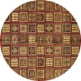 thumbnail image 1 of Ahgly Company Indoor Round Southwestern Brown Country Area Rugs, 4' Round, 1 of 4
