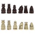 thumbnail image 3 of WE Games Medieval Chessmen Pieces - Brown & Ivory with 2.5 inch King, 3 of 10