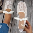 thumbnail image 6 of KIJBLAE Trendy Women's Closed Toe Solid Slip On Casual Flats, Low Cut Soft Sole All-Match Daily Moccasins White 42, 6 of 7