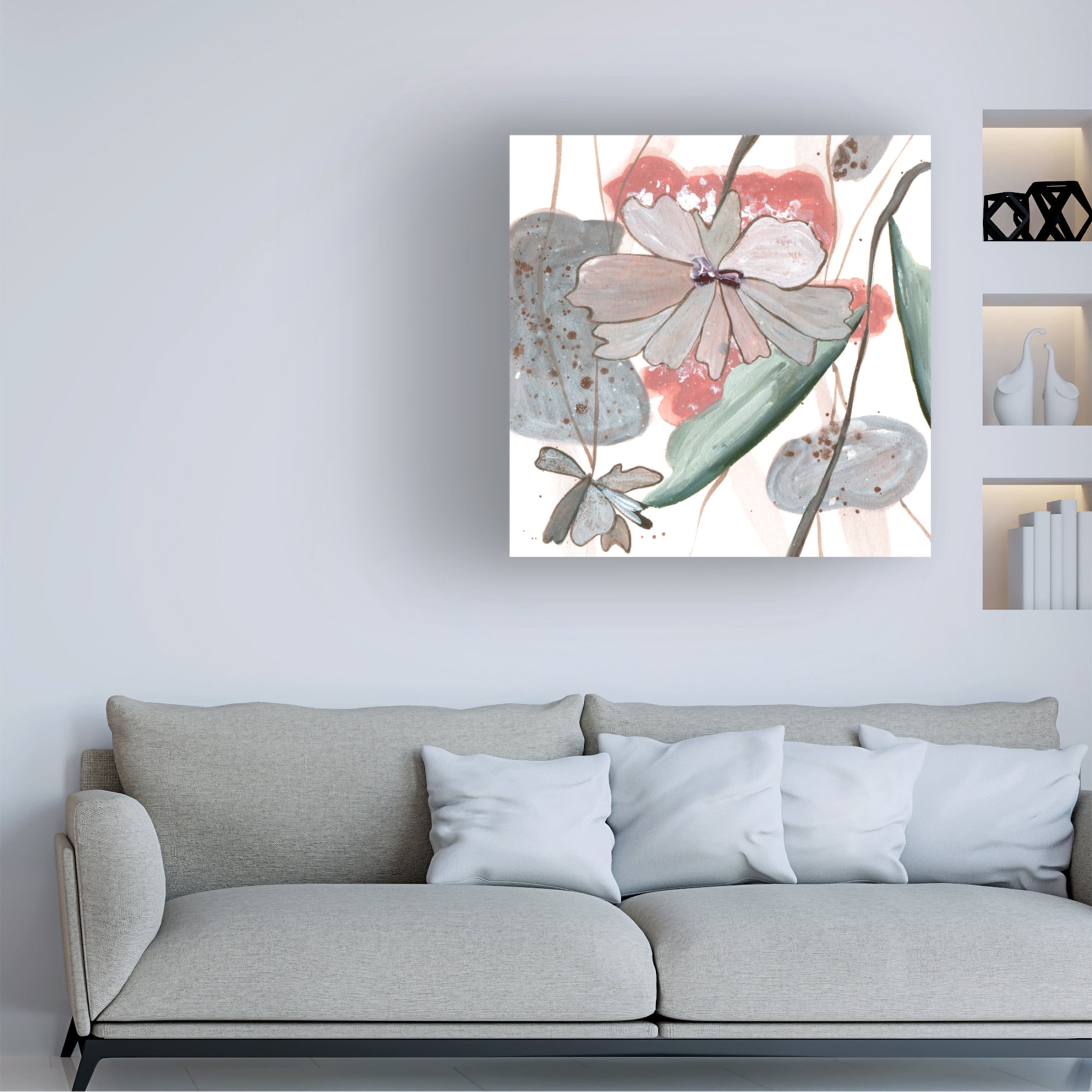 Canvas Wall Art - Melissa Wang 'By the River III' Wall Art for Living Room, Bedroom, or Office Décor by Trademark Fine Art - 18 x 18 Inches